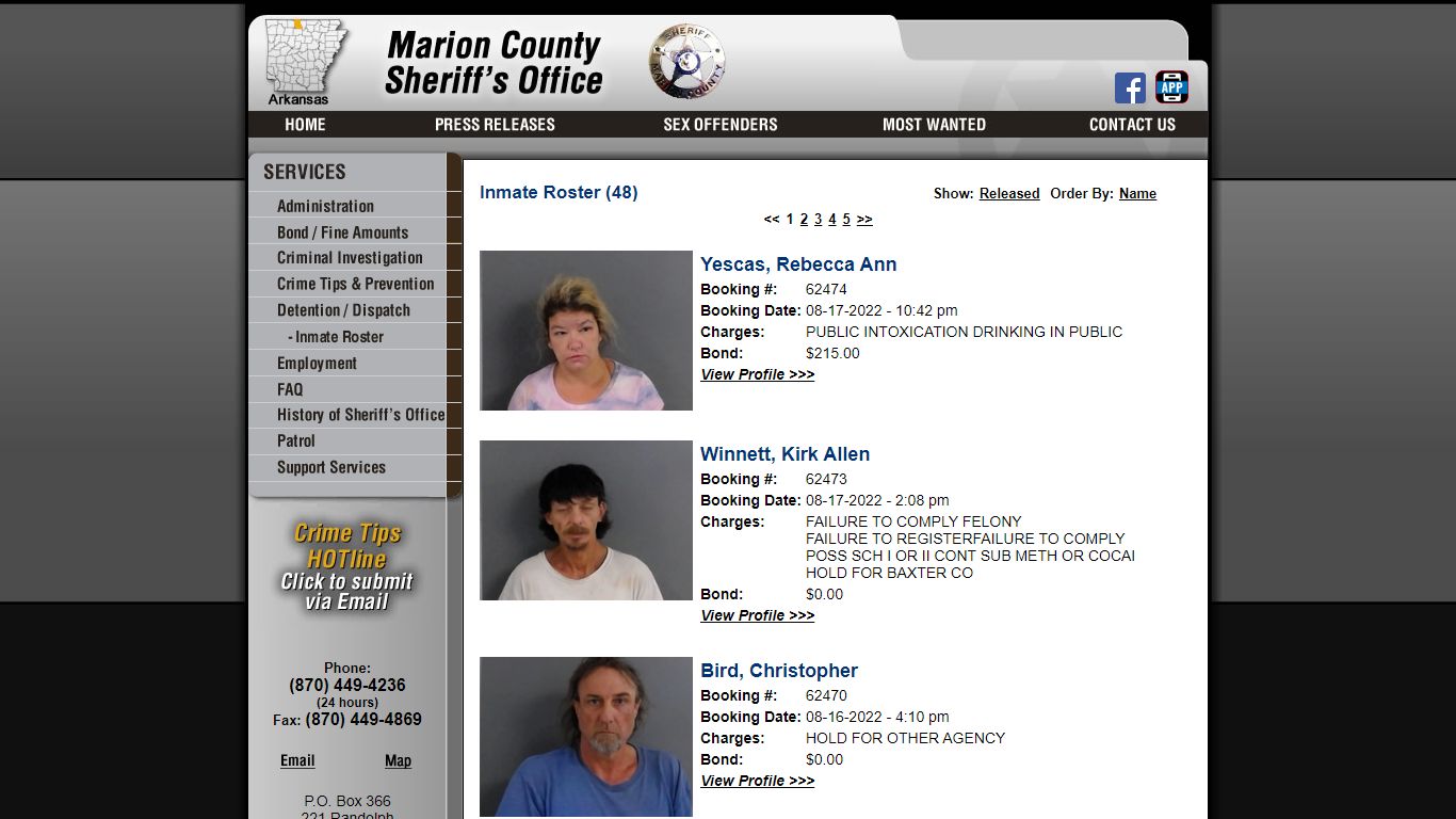 Inmate Roster - Current Inmates Booking Date Descending - Marion County ...