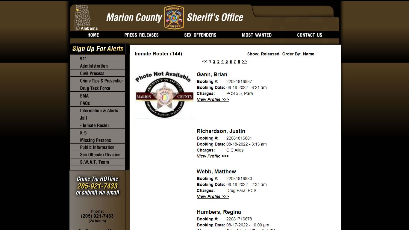 Inmate Roster - Current Inmates Booking Date Descending - Marion County ...