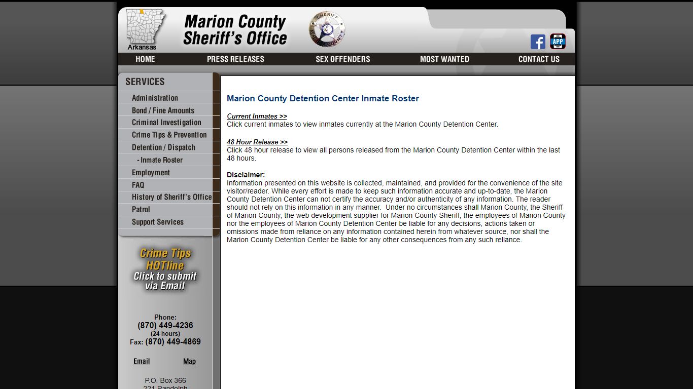 Roster Choose - Marion County Sheriff AR